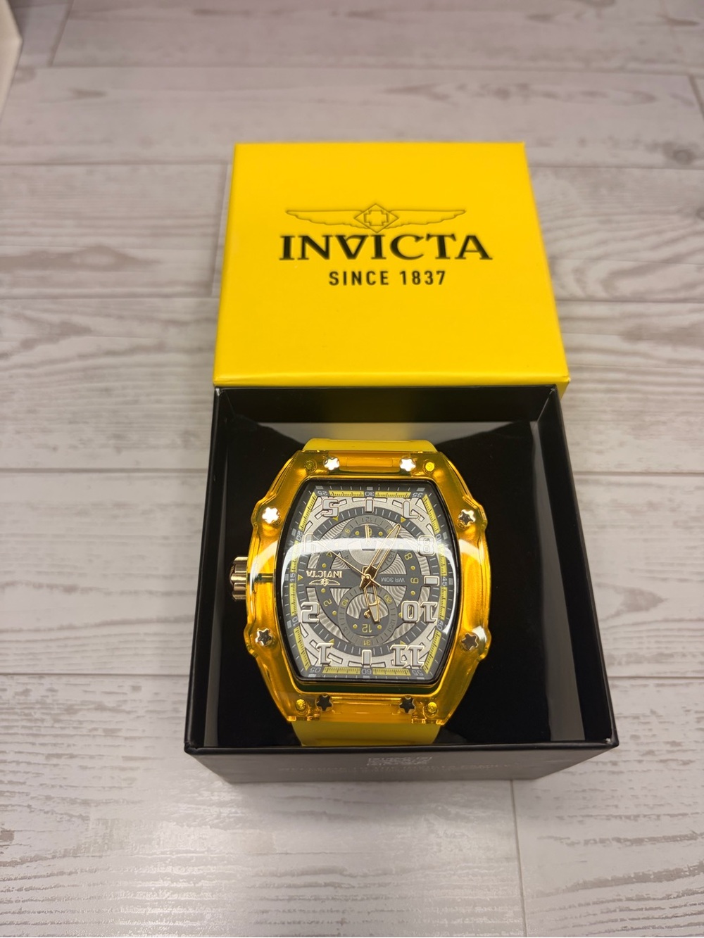 Invicta 48714 Yellow Racing Cyclone Men’s Watch